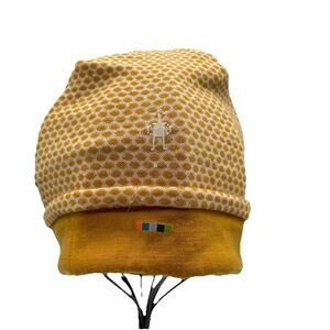 Smartwool 100% Merino Cuffed Beanie Cap Women’s One Size Gold Polka Dot Outdoor